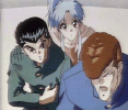 Botan with Yusuke and Kuwabara